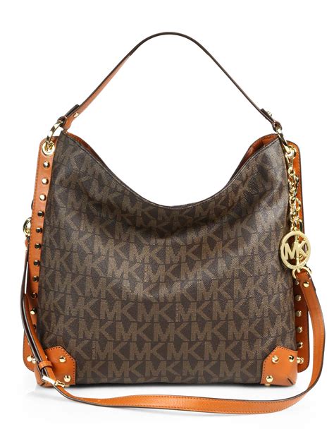 michael kors brow purse|Michael Kors brown shoulder bag.